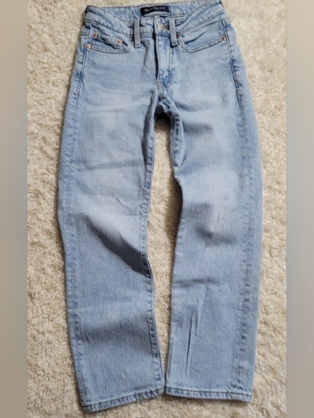Aeropostale Mid Rise Ankle Straight Jeans | Light Blue | 000R | Like New